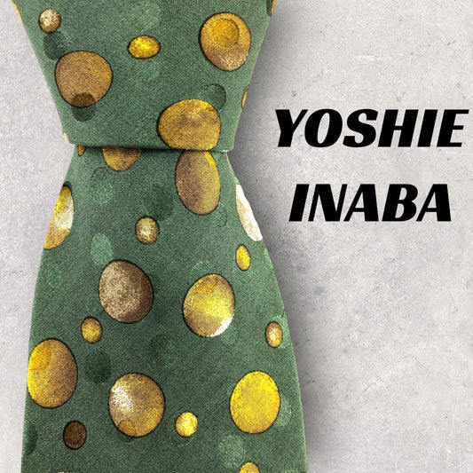 [6155] Unused and stored item! Yoshie Inaba necktie, green 