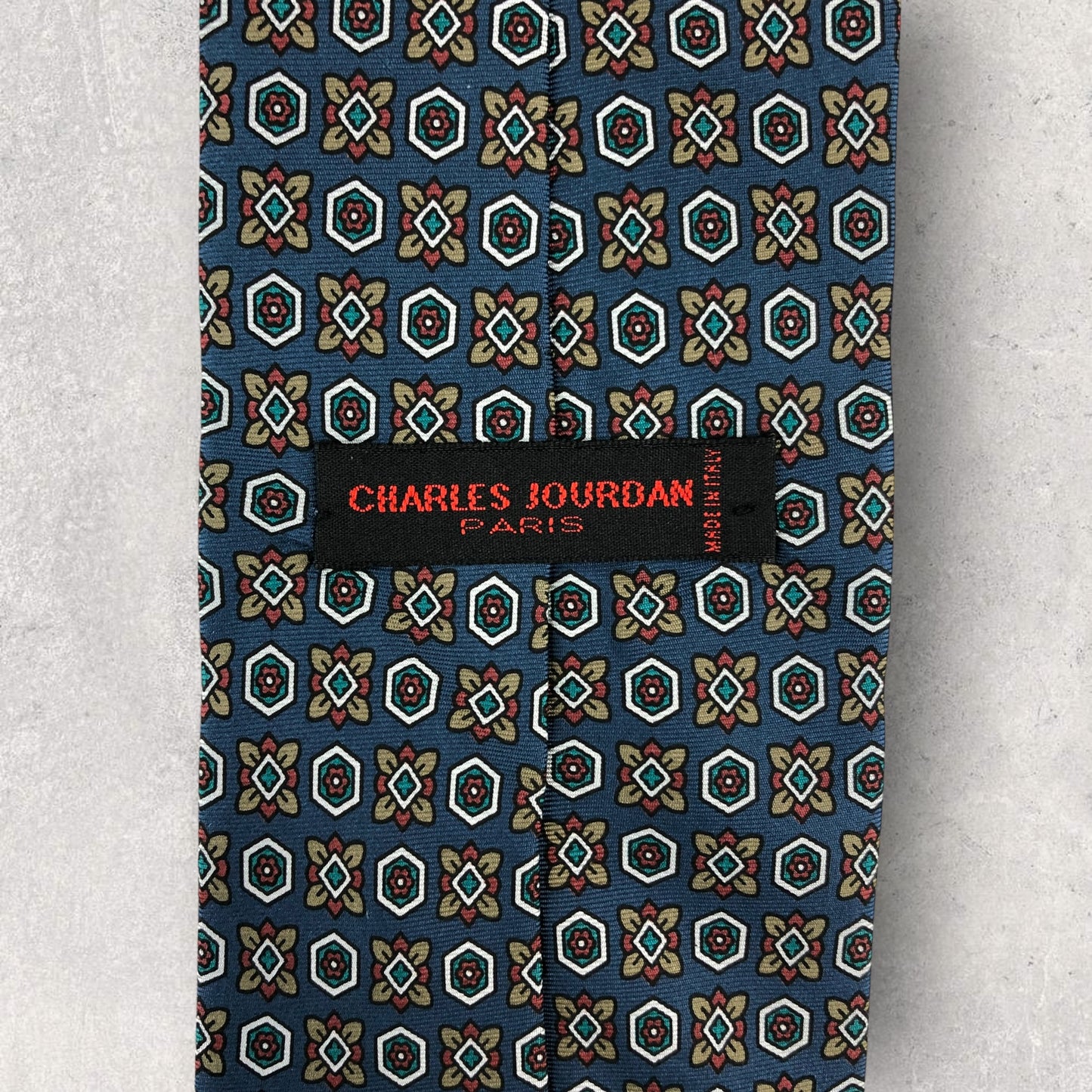 [6163] Beautiful item! Charles Jourdan tie, navy 