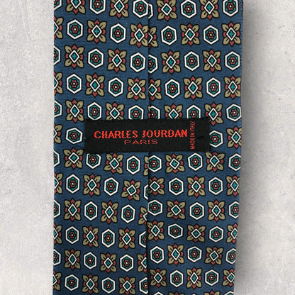 [6163] Beautiful item! Charles Jourdan tie, navy 