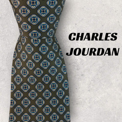 [6172] Almost unused! Charles Jourdan necktie, green 