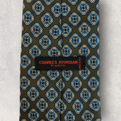 [6172] Almost unused! Charles Jourdan necktie, green 