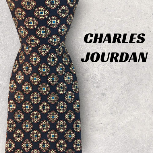 [6190] Good quality! Charles Jourdan tie, blue 
