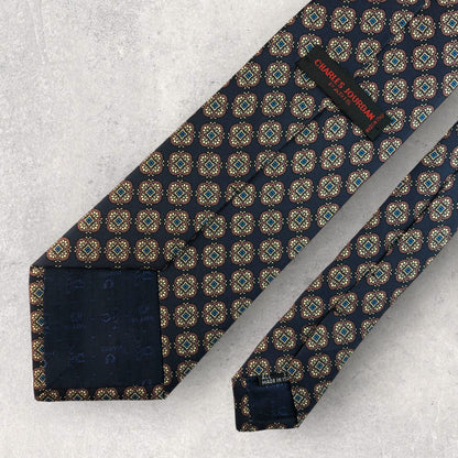 [6190] Good quality! Charles Jourdan tie, blue 