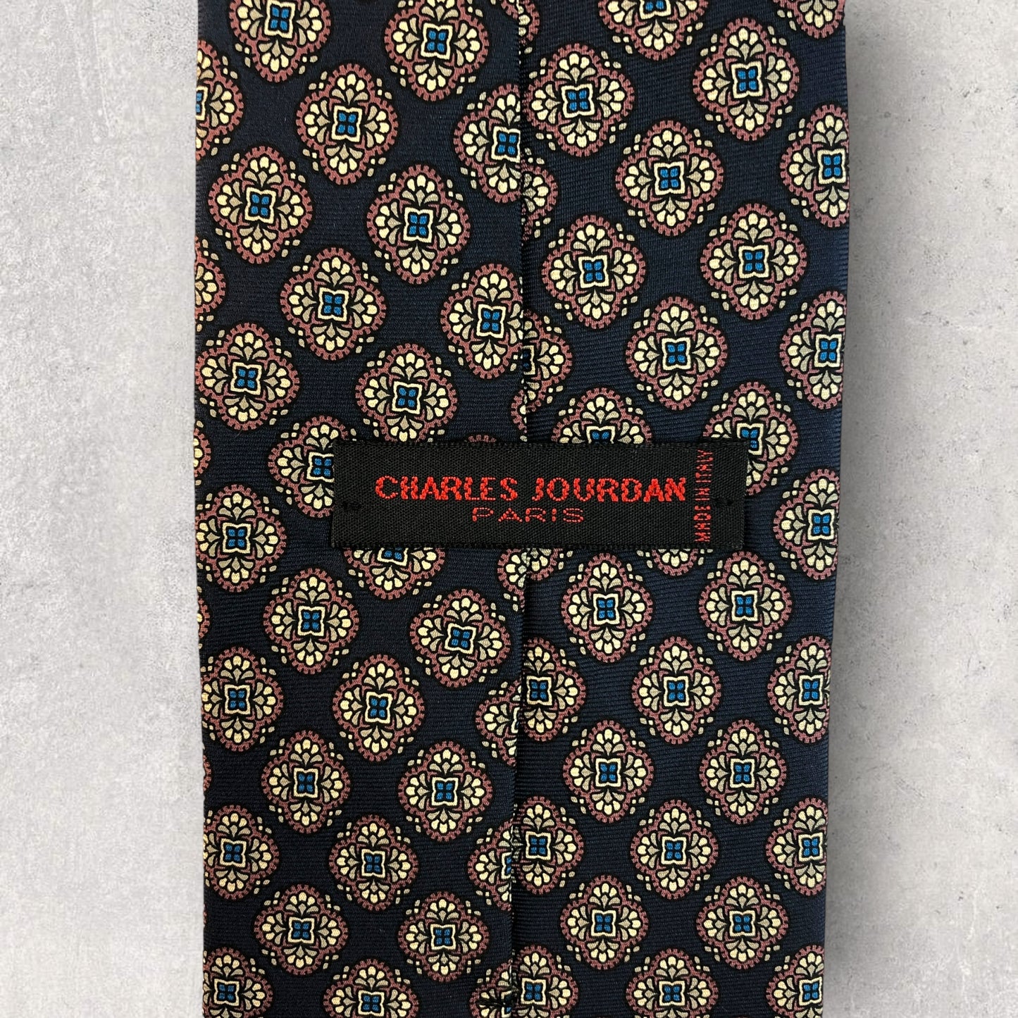 [6190] Good quality! Charles Jourdan tie, blue 