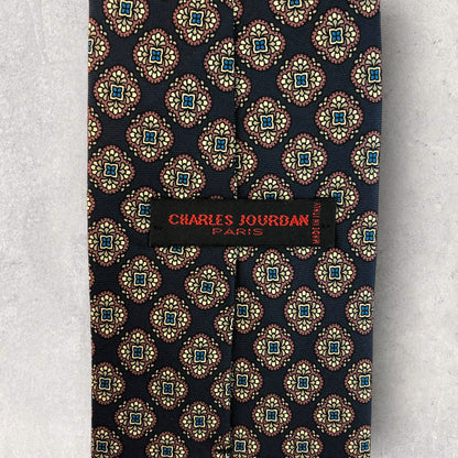 [6190] Good quality! Charles Jourdan tie, blue 