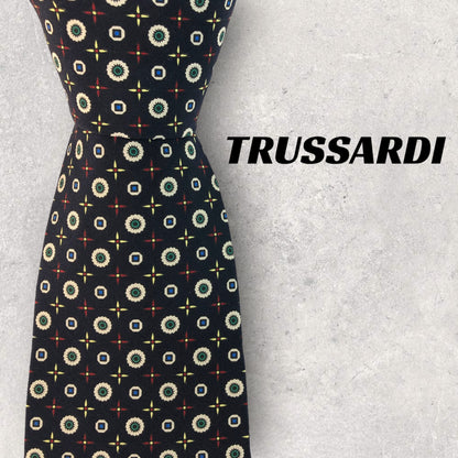 [6213] Beautiful item! Trussardi tie, blue 