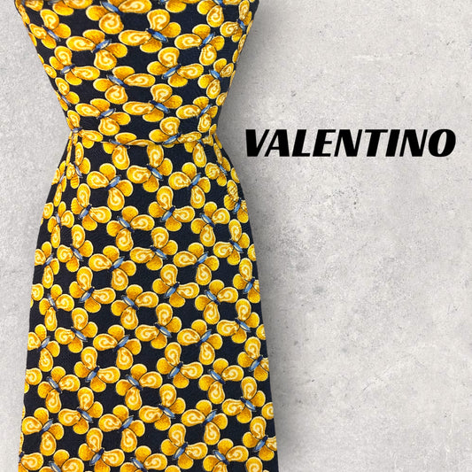 [6220] Good quality! Valentino tie, blue 