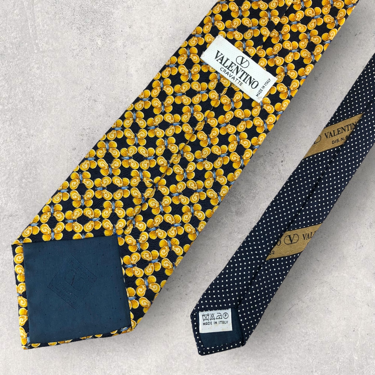 [6220] Good quality! Valentino tie, blue 