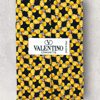 [6220] Good quality! Valentino tie, blue 