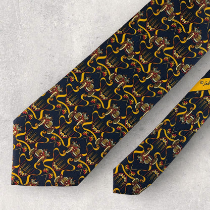 [6227] Beautiful item! Salvatore Ferragamo tie, blue 