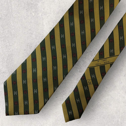 [6243] Unused and stored! Christian Dior tie, green x khaki 