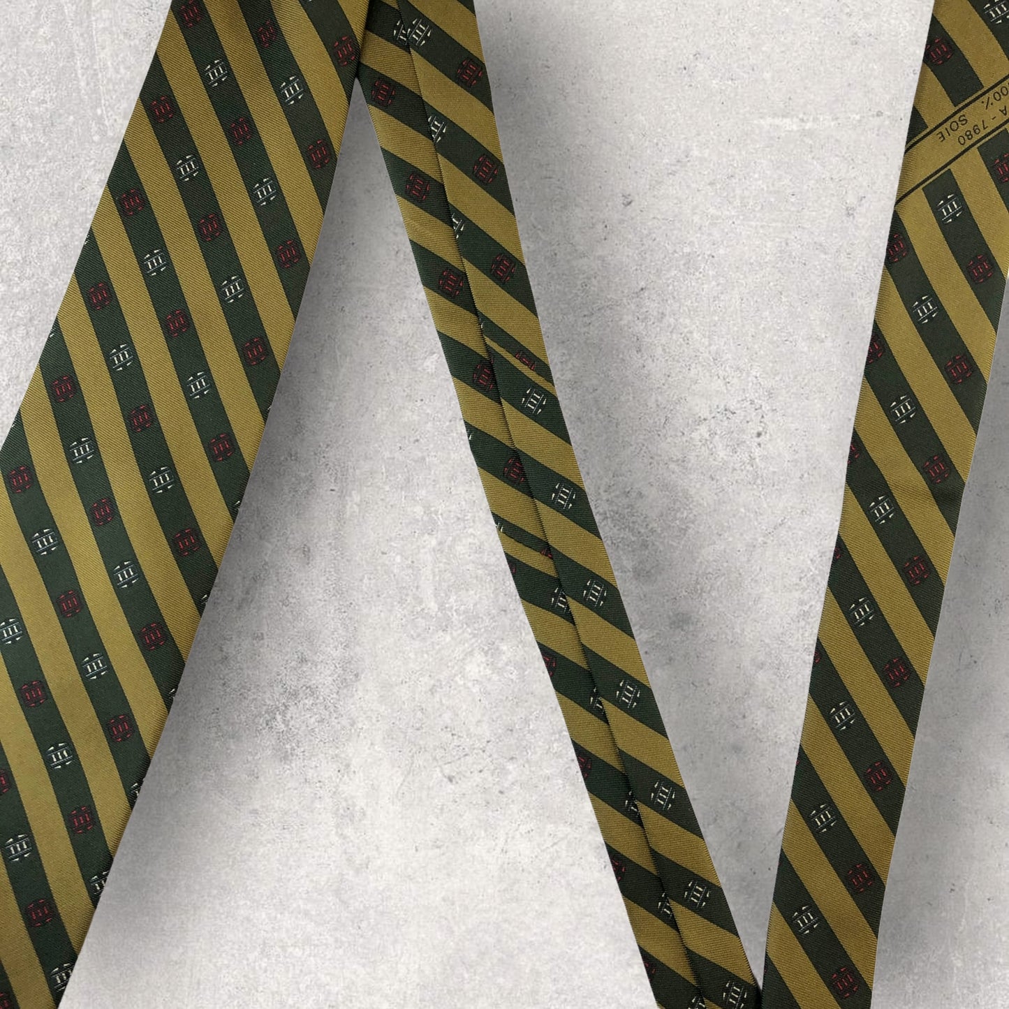 [6243] Unused and stored! Christian Dior tie, green x khaki 