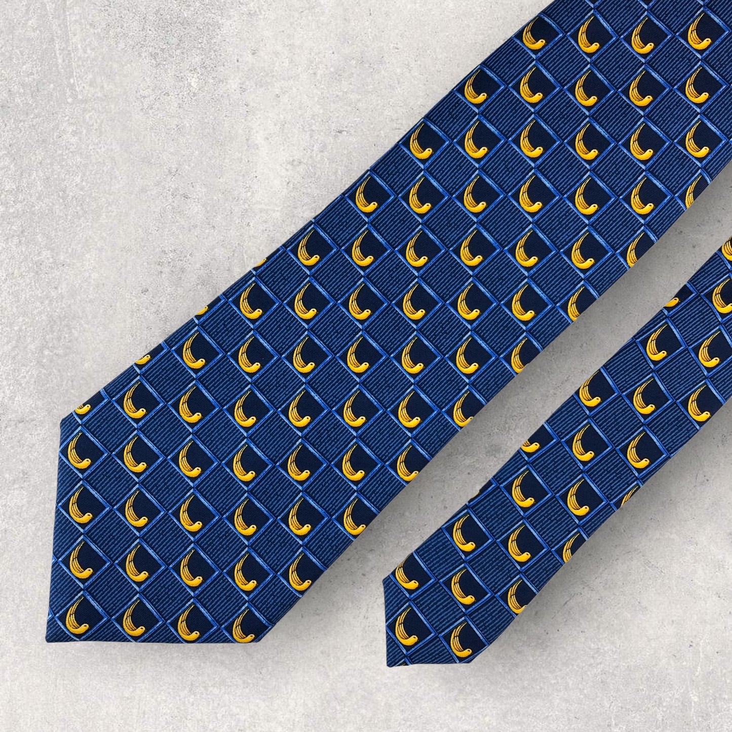 [6263] Good quality! Lanvin tie, blue 