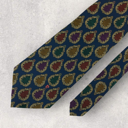 [6266] Good quality! Pierre Cardin tie, blue 