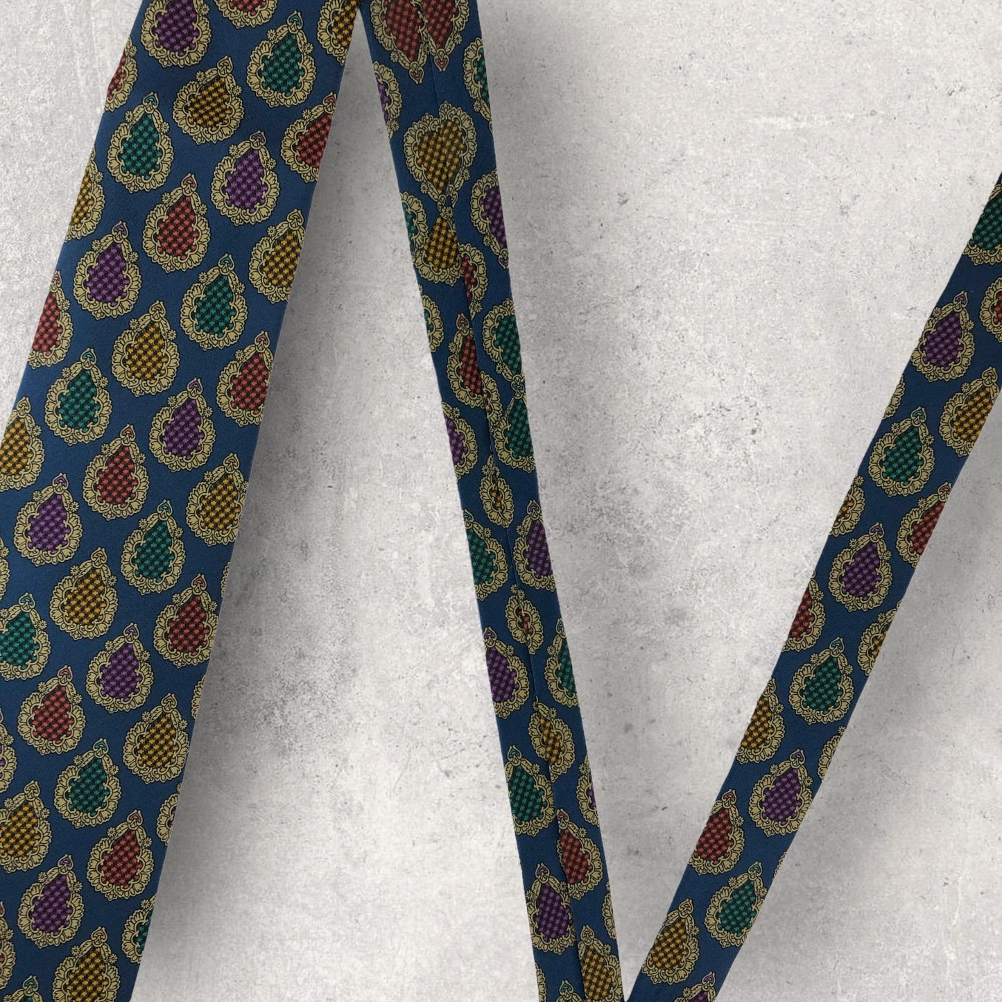 [6266] Good quality! Pierre Cardin tie, blue 