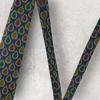 [6266] Good quality! Pierre Cardin tie, blue 