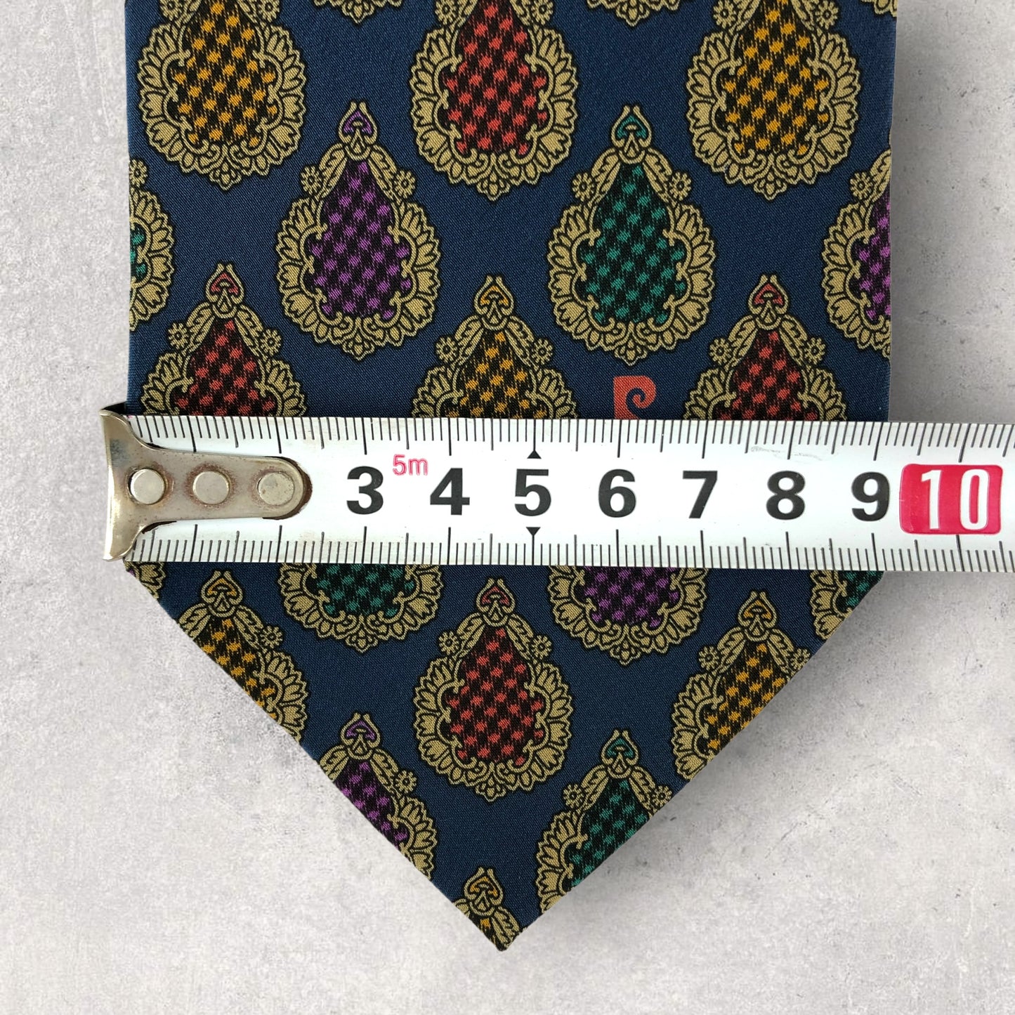 [6266] Good quality! Pierre Cardin tie, blue 