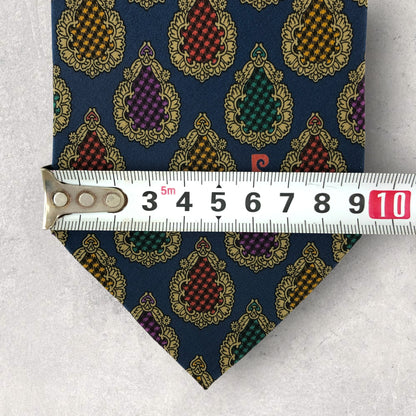 [6266] Good quality! Pierre Cardin tie, blue 