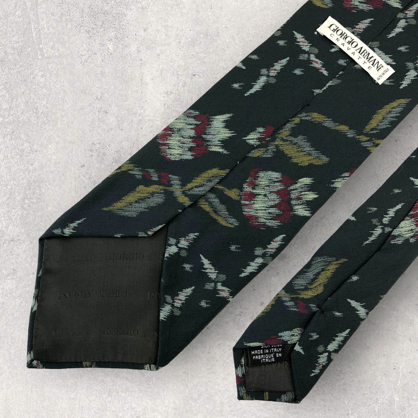 [6289] Good quality! Giorgio Armani necktie in green 