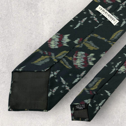 [6289] Good quality! Giorgio Armani necktie in green 