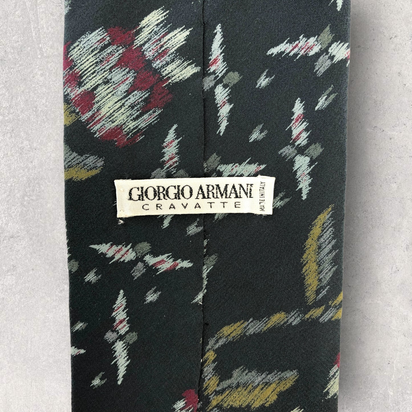 [6289] Good quality! Giorgio Armani necktie in green 