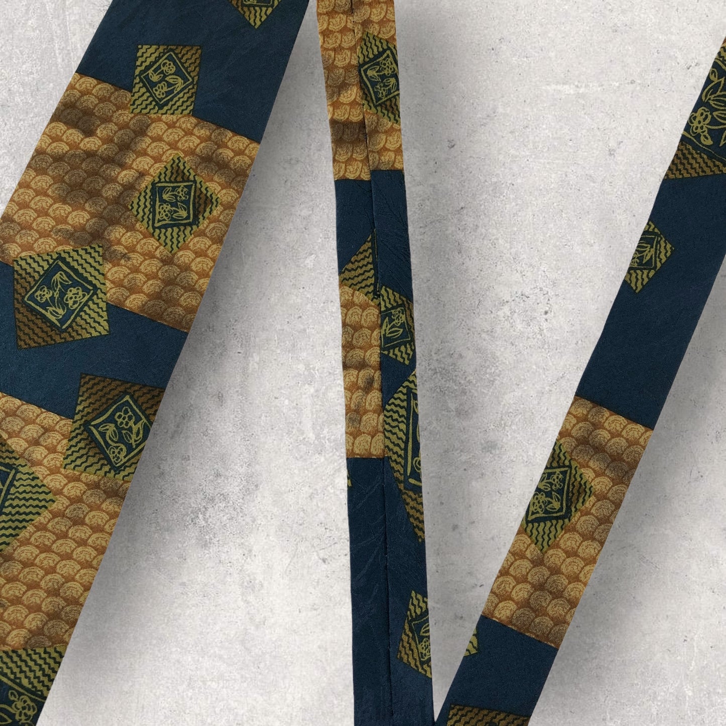 [6294] Good quality! Carbene necktie, brown, Japanese style pattern 