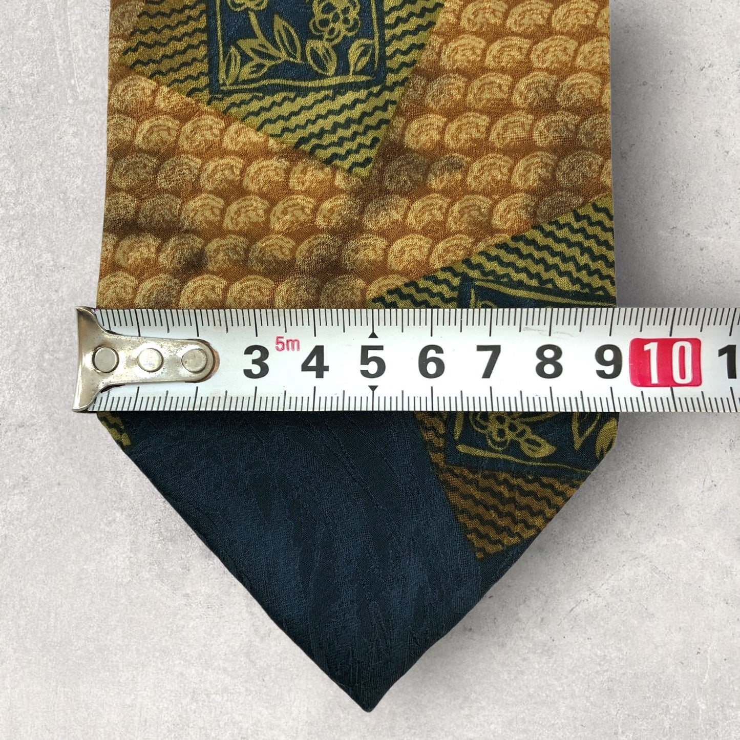 [6294] Good quality! Carbene necktie, brown, Japanese style pattern 