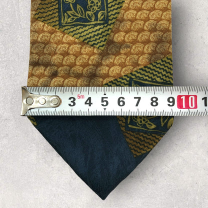 [6294] Good quality! Carbene necktie, brown, Japanese style pattern 