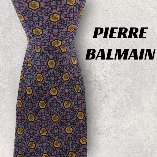 [6307] Good quality! Pierre Balmain necktie, purple 