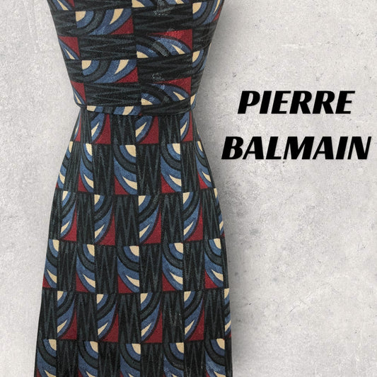 [6308] Good quality! Pierre Balmain tie, blue 