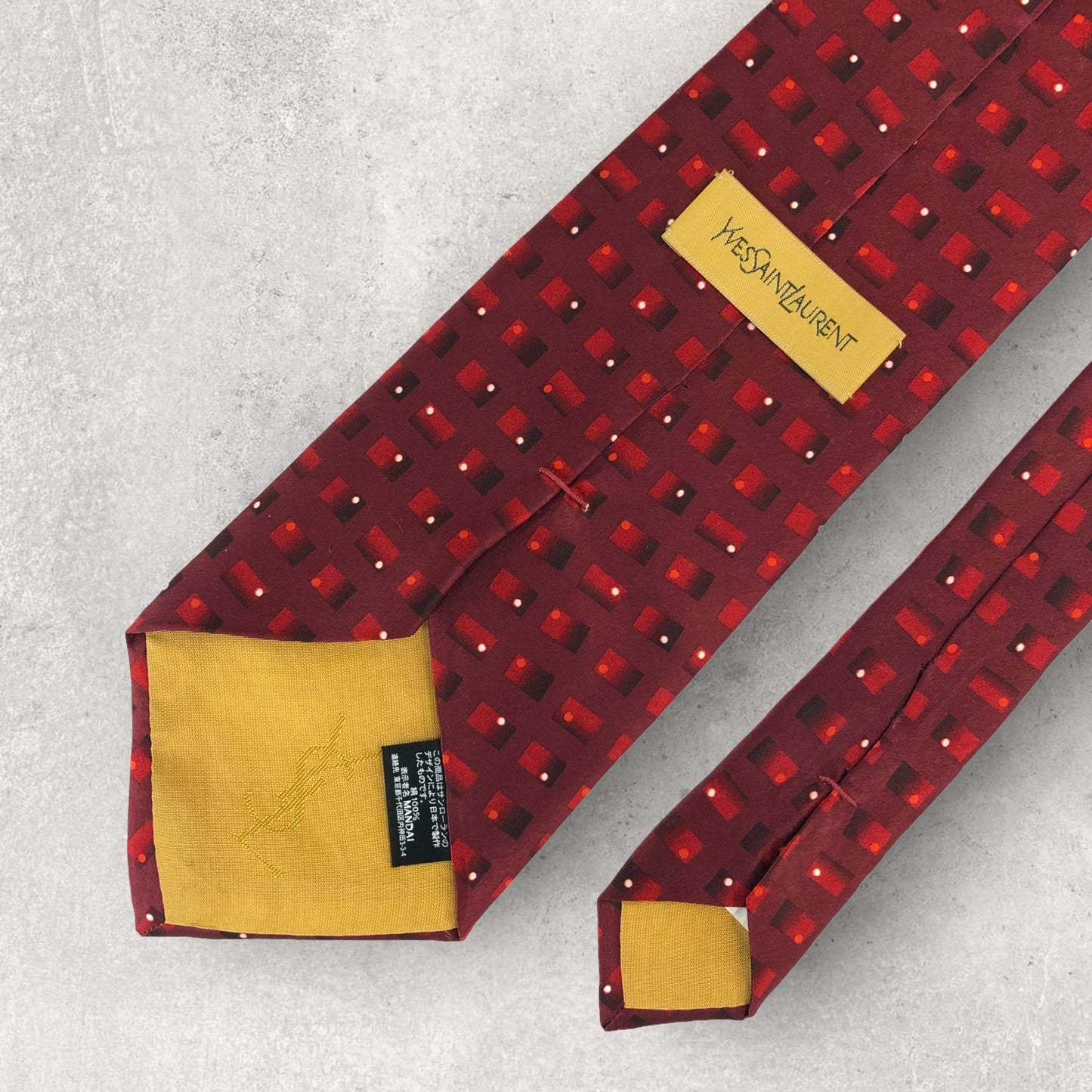 [6326] Beautiful item! Yves Saint Laurent necktie in red 