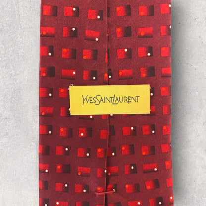 [6326] Beautiful item! Yves Saint Laurent necktie in red 