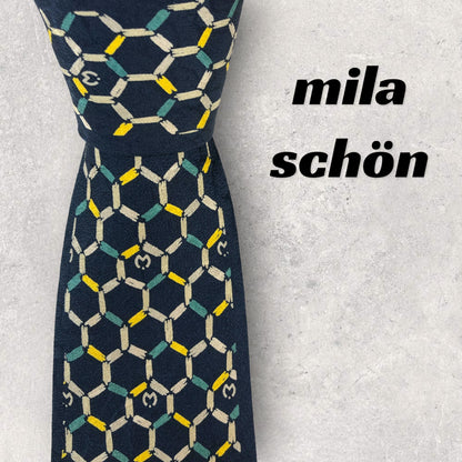 [6327] Beautiful item! Mila Schon tie, blue 