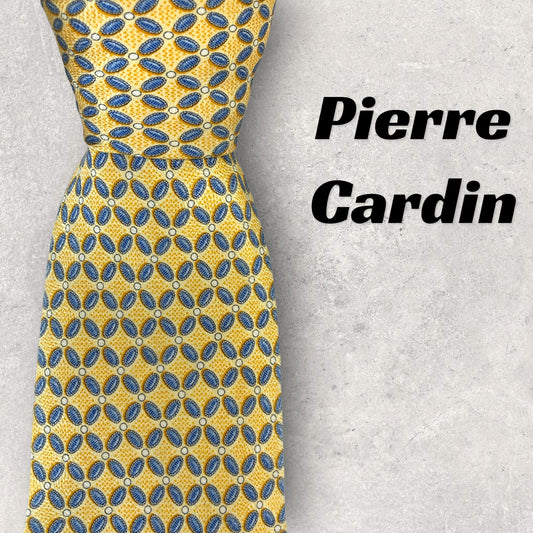 [6331] Good quality! Pierre Cardin tie in yellow 