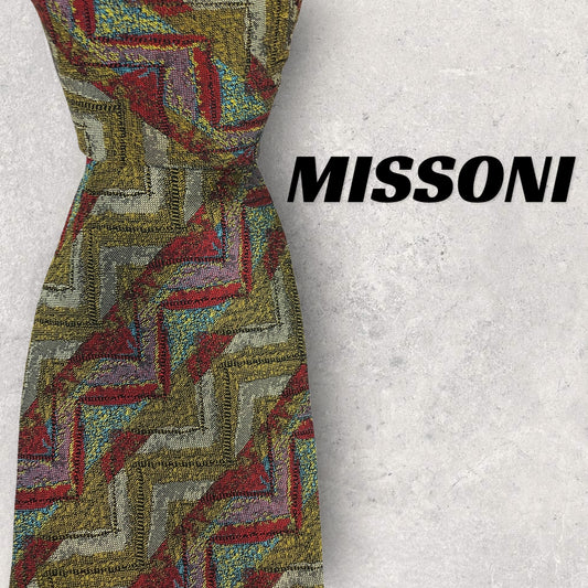 [6349] Beautiful item! Missoni necktie in green 