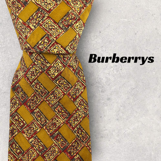 [6388] Beautiful item! Burberry tie in gold 