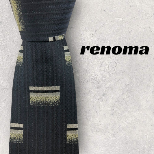 [6410] Beautiful item! Renoma necktie, black 