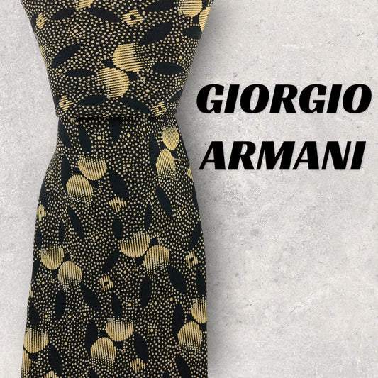 [6415] Beautiful item! Giorgio Armani necktie in black 