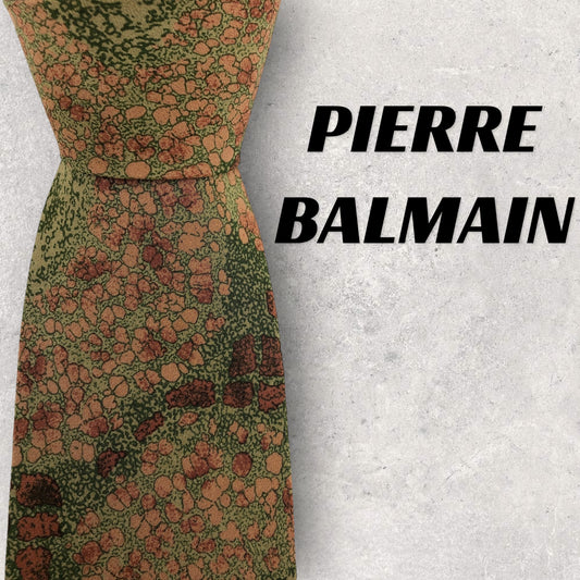 [6417] Beautiful item! Pierre Balmain tie, brown 