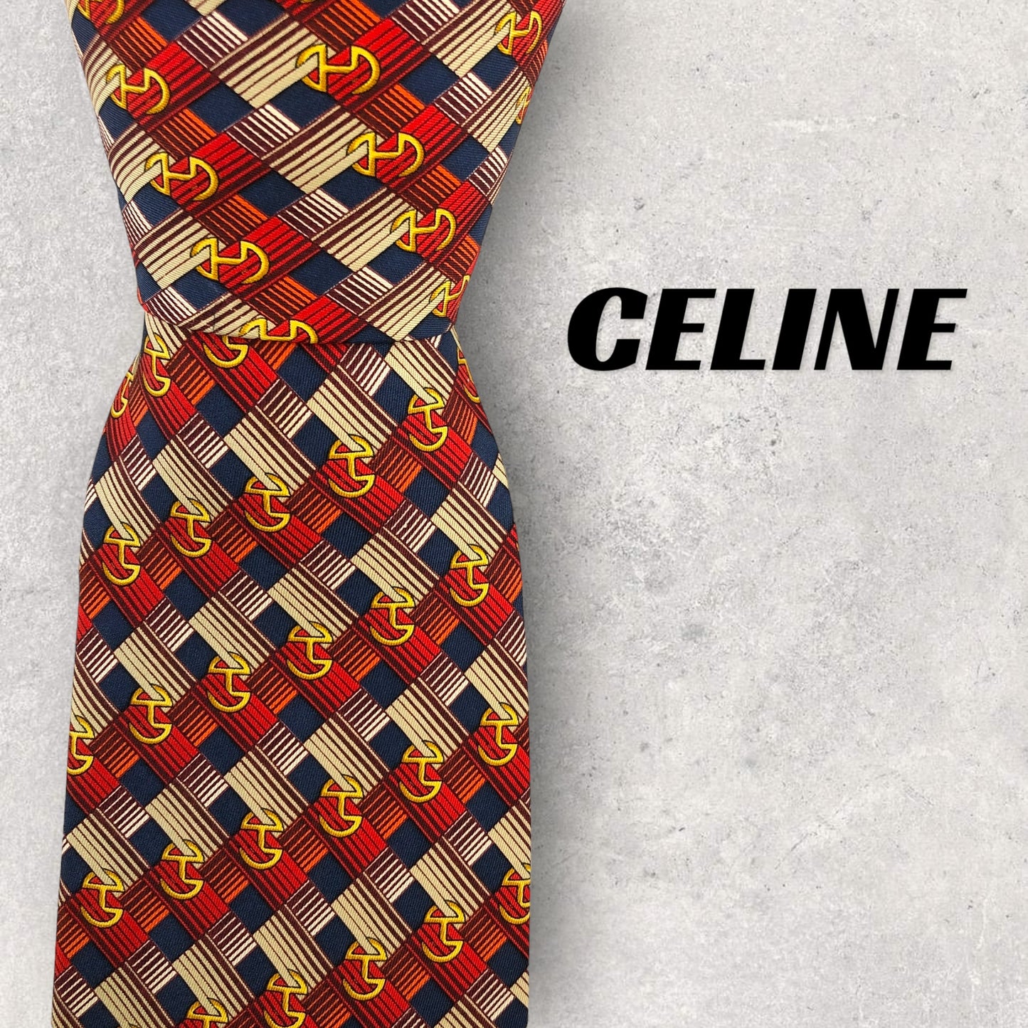 [6422] Beautiful item! Celine necktie in red 