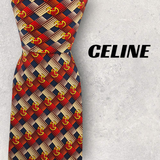 [6422] Beautiful item! Celine necktie in red 