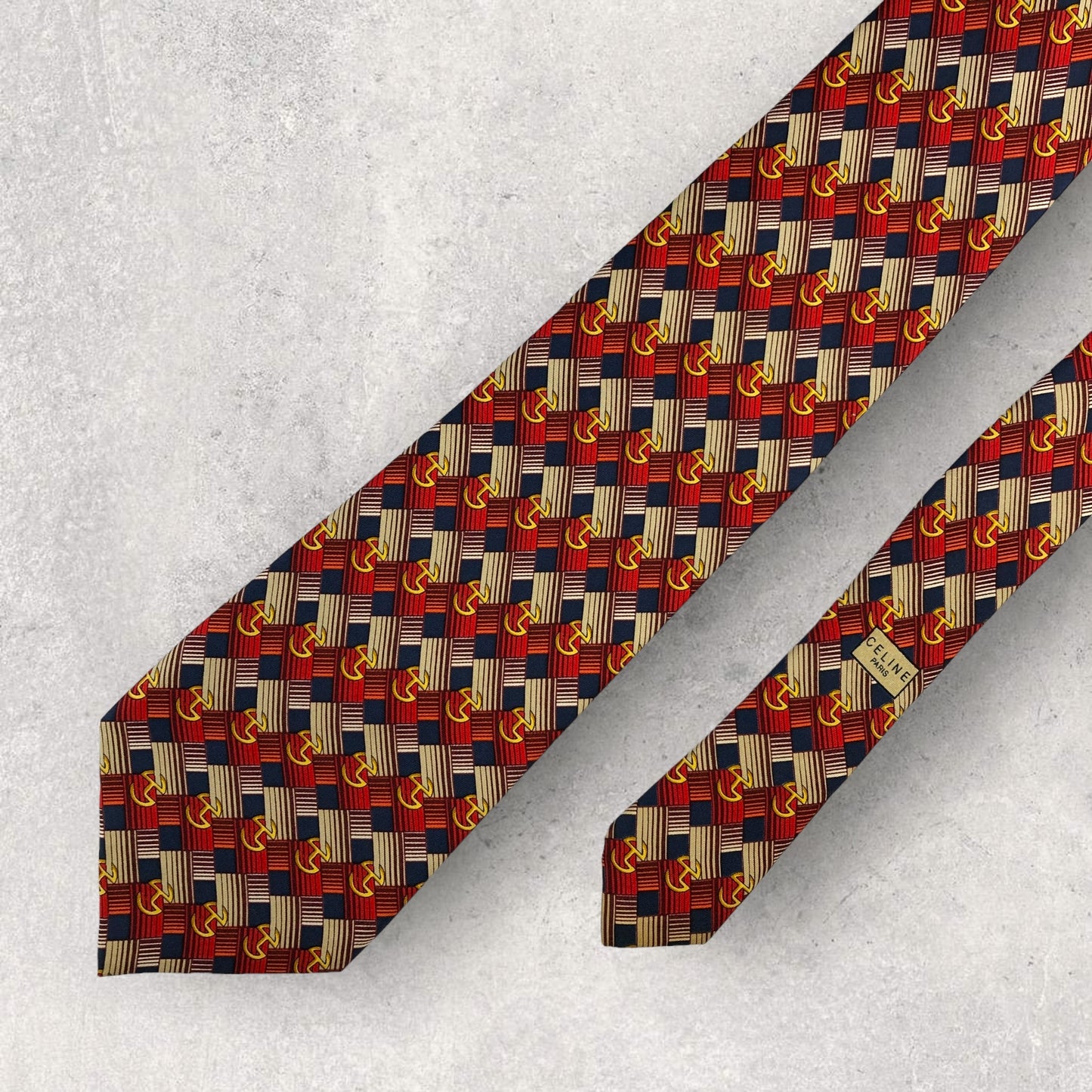 [6422] Beautiful item! Celine necktie in red 
