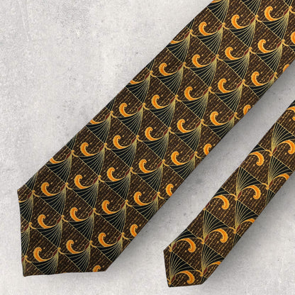 [6437] Unused, stored Lanvin tie, brown 