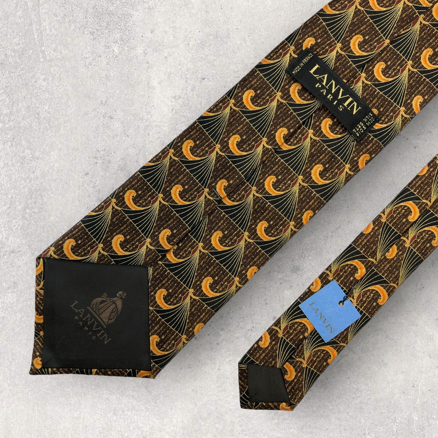 [6437] Unused, stored Lanvin tie, brown 