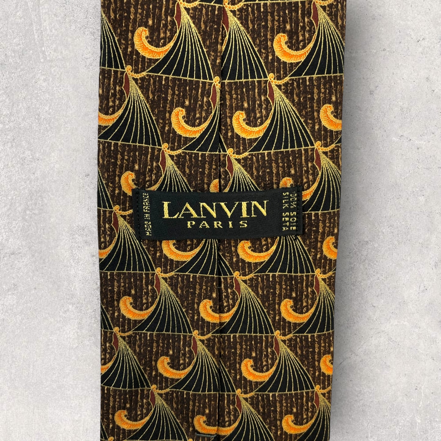 [6437] Unused, stored Lanvin tie, brown 