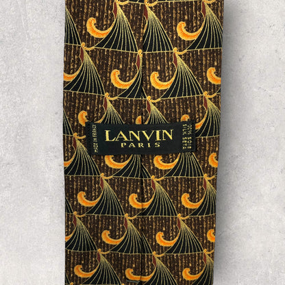 [6437] Unused, stored Lanvin tie, brown 