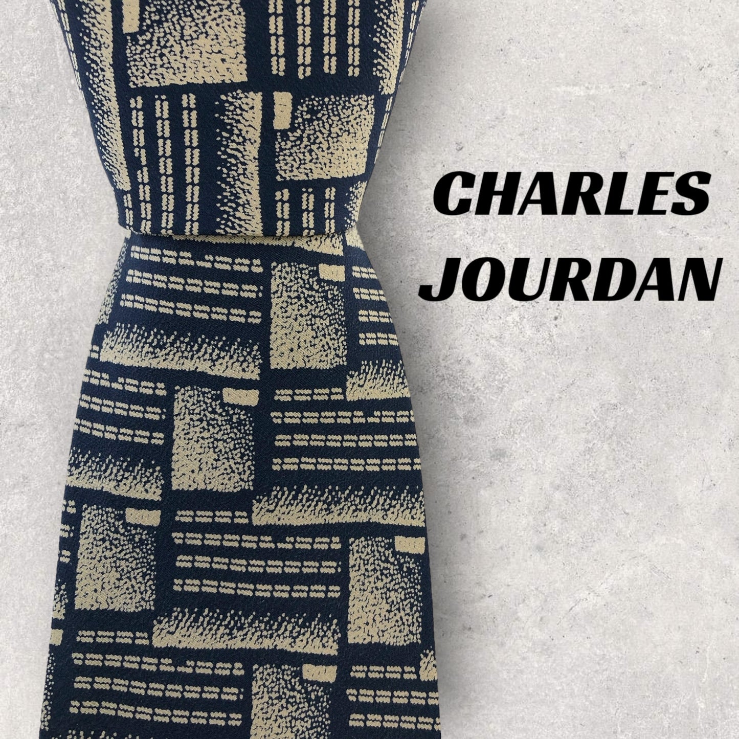 [6460] Beautiful item! Charles Jourdan tie, blue 