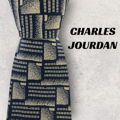 [6460] Beautiful item! Charles Jourdan tie, blue 