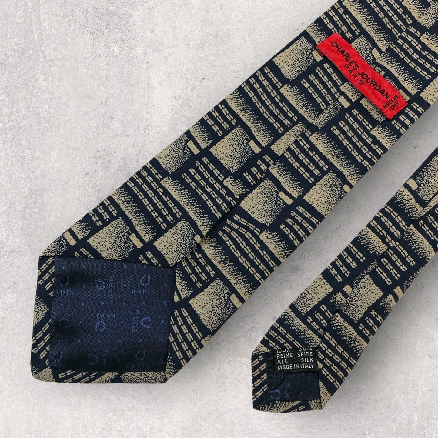 [6460] Beautiful item! Charles Jourdan tie, blue 