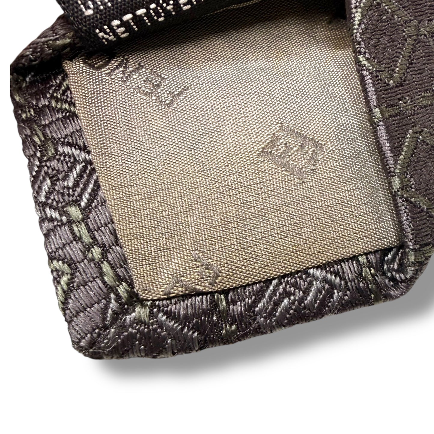 【8039】良品！フェンディ　ネクタイ　ダークシルバー系